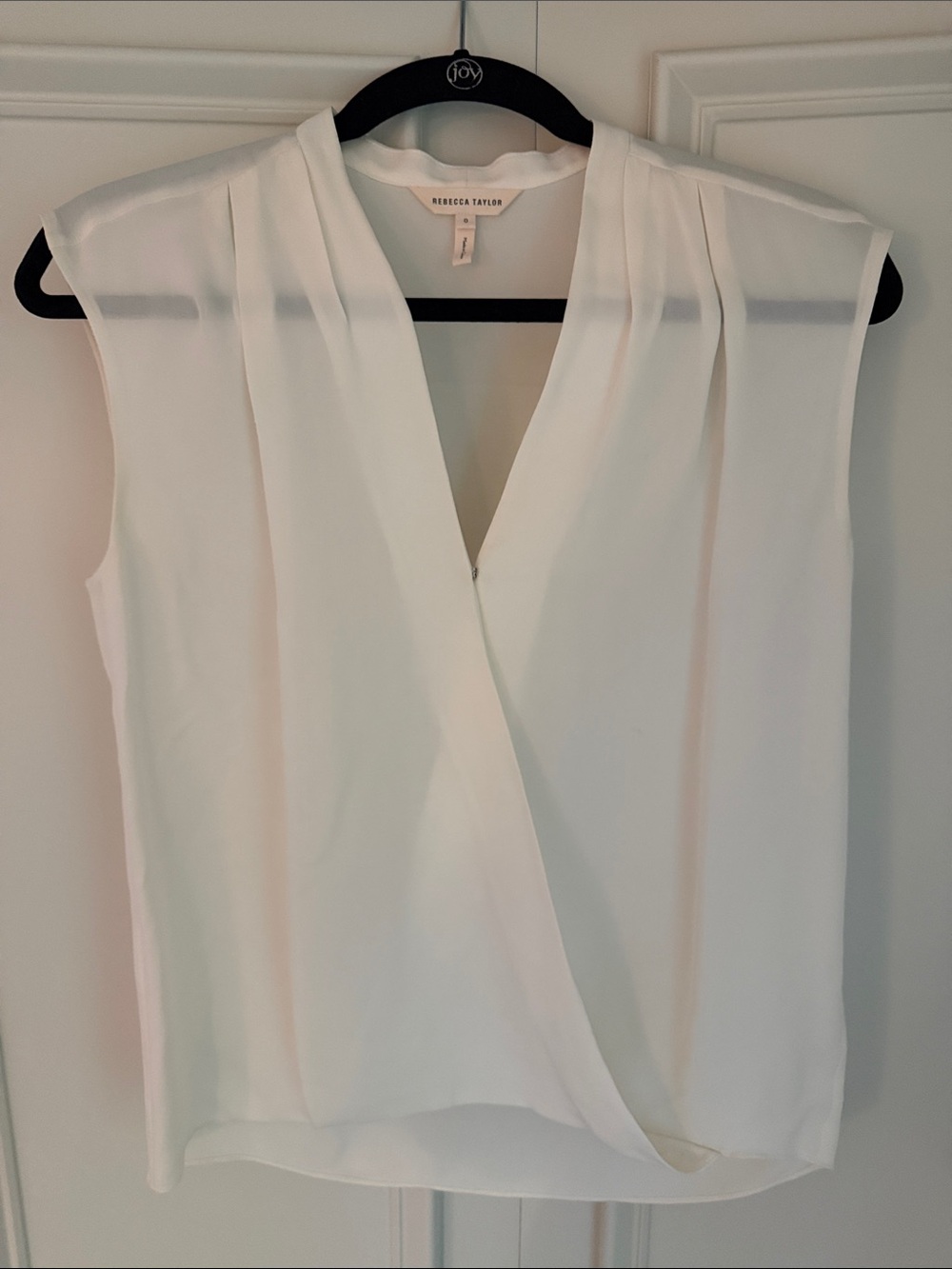 Rebecca Taylor Ivory Sleeveless Blouse